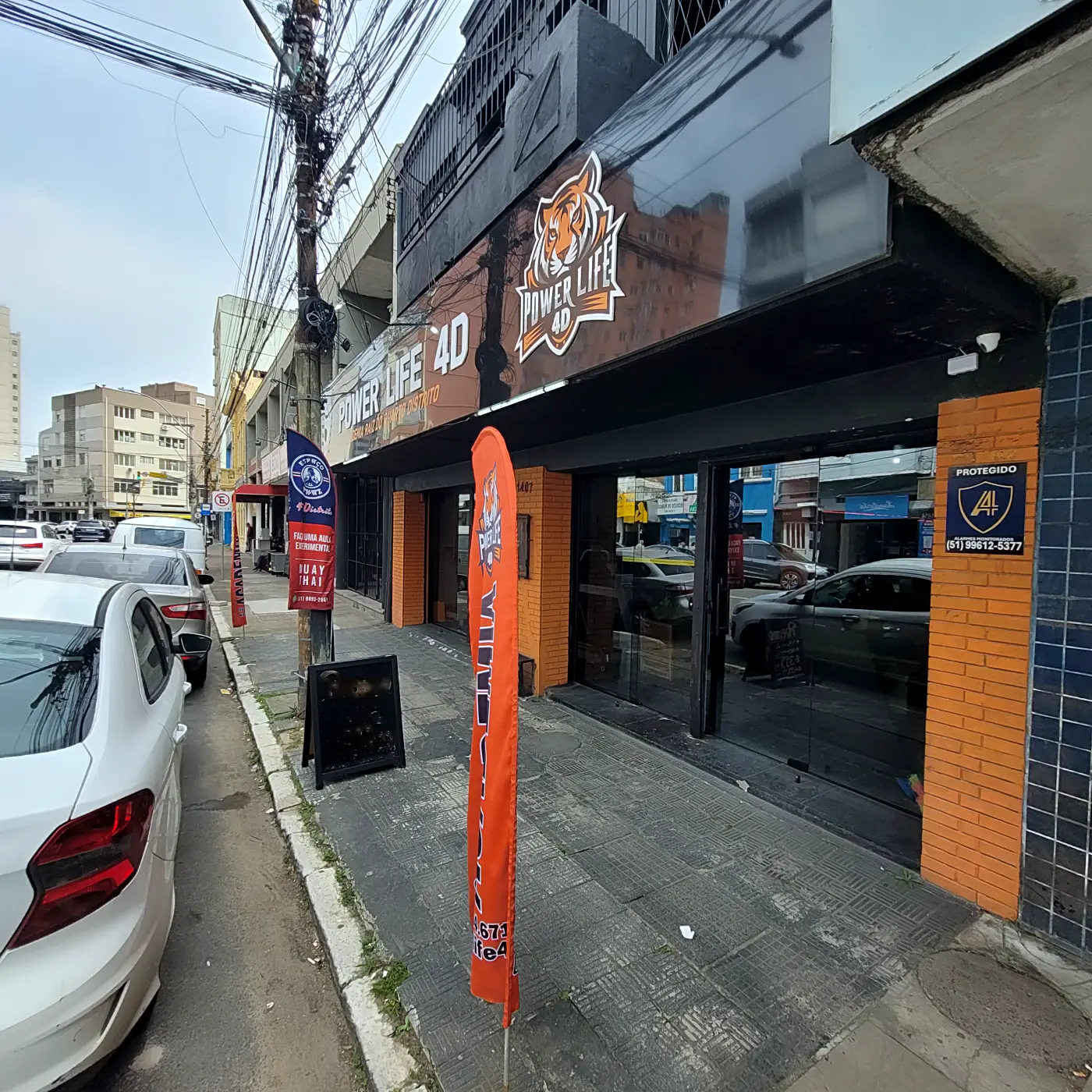 Fachada da PowerLife 4D, Academia Raiz do Quarto Distrito, na Av. Franklin Roosevelt